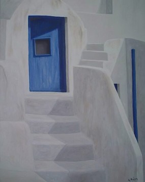 x22 EVGENIA KAIKA - PORTA BLU, 2011, Olio su tela, 70 x 50.jpg